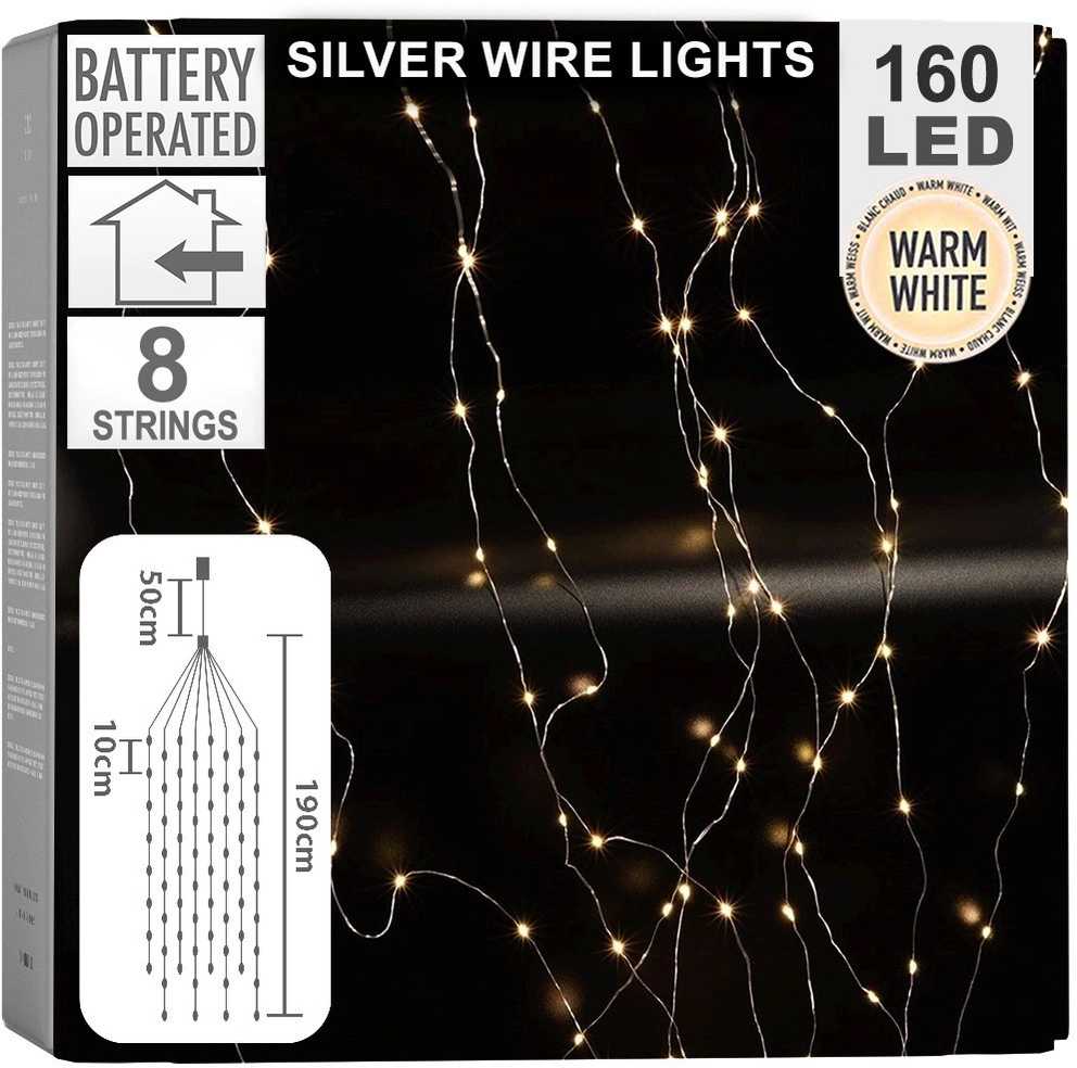 Mondex Kalėdinės lemputės - LED girlianda 160 LED 190 cm