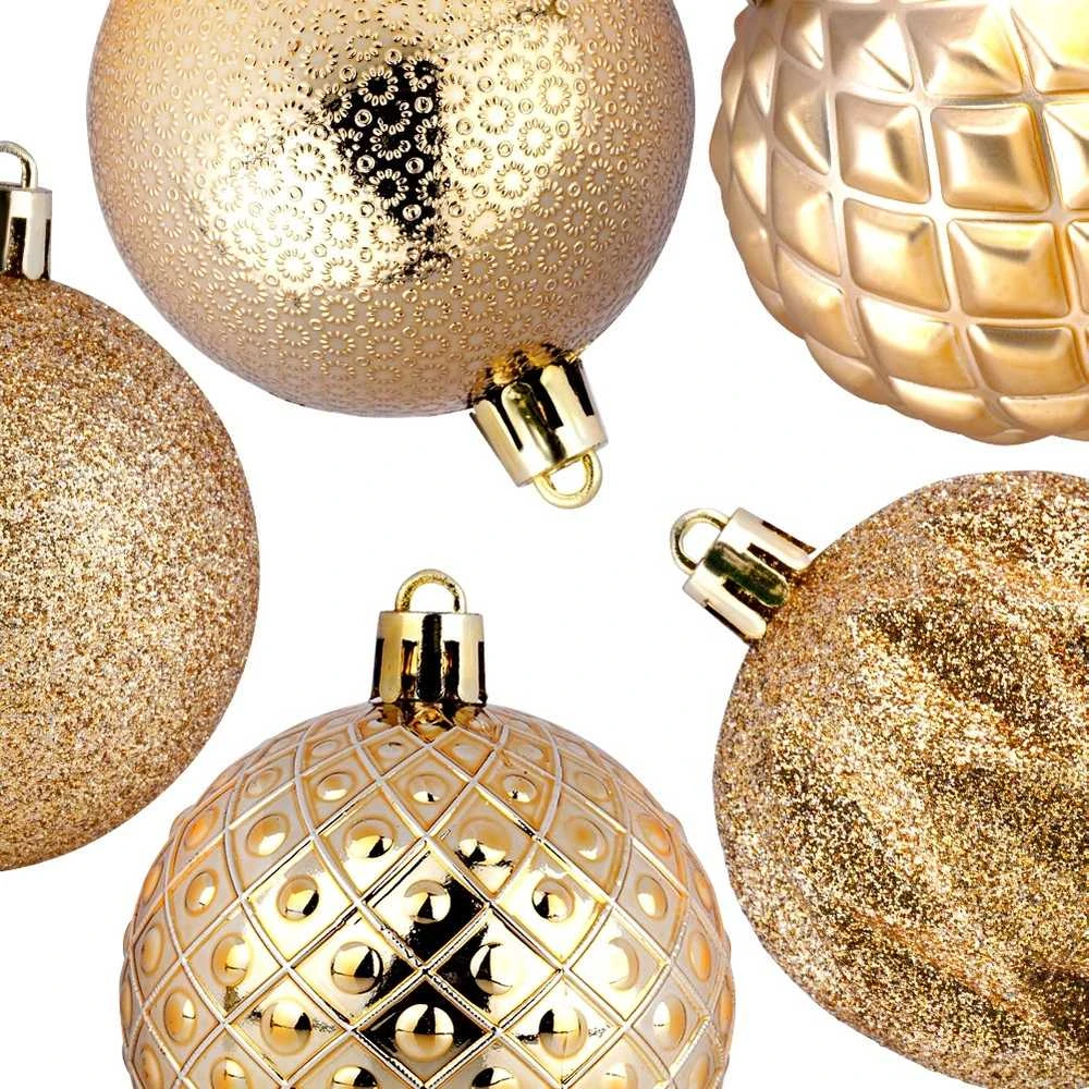 Christmas Decoration Kalėdiniai papuošalai Rūtos 35 vnt. auksinės spalvos 6 cm