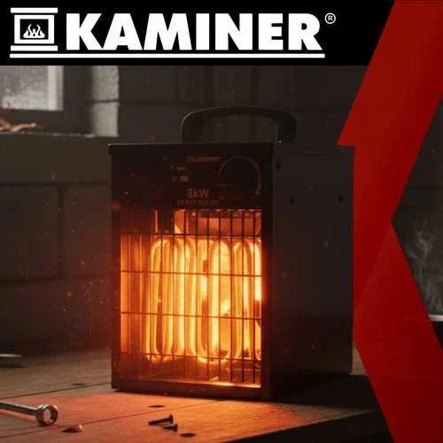 Elektrinis šildytuvas Kaminer 3000W, IPX4