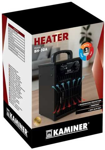 Elektrinis šildytuvas Kaminer 3000W, IPX4