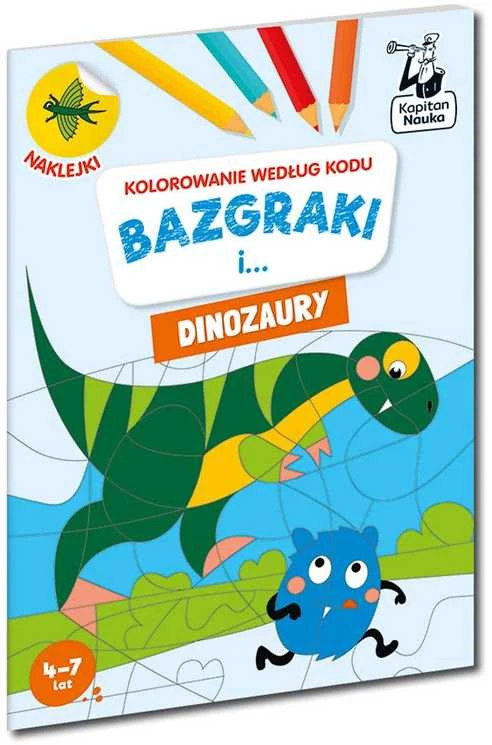 Kapitan Nauka Kapitonas Nauka, kapitono moksliniai piešiniai ir dinozaurai. Spalvinimo puslapis KS1191