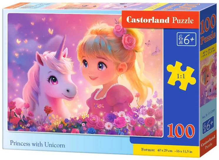 Castorland Dėlionė 100 vnt. - Princesė su vienaragiu