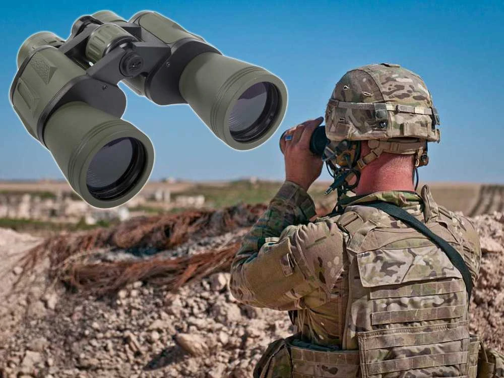 Žiūronai 20x50 su priartinimu ir reguliuojama optika