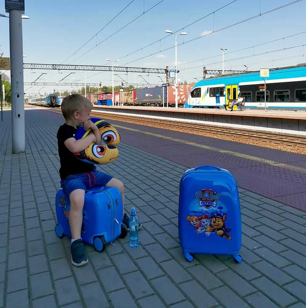 Nickelodeon PAW Patrol kelioninis lagaminas su ratukais vaikams | Mėlynas