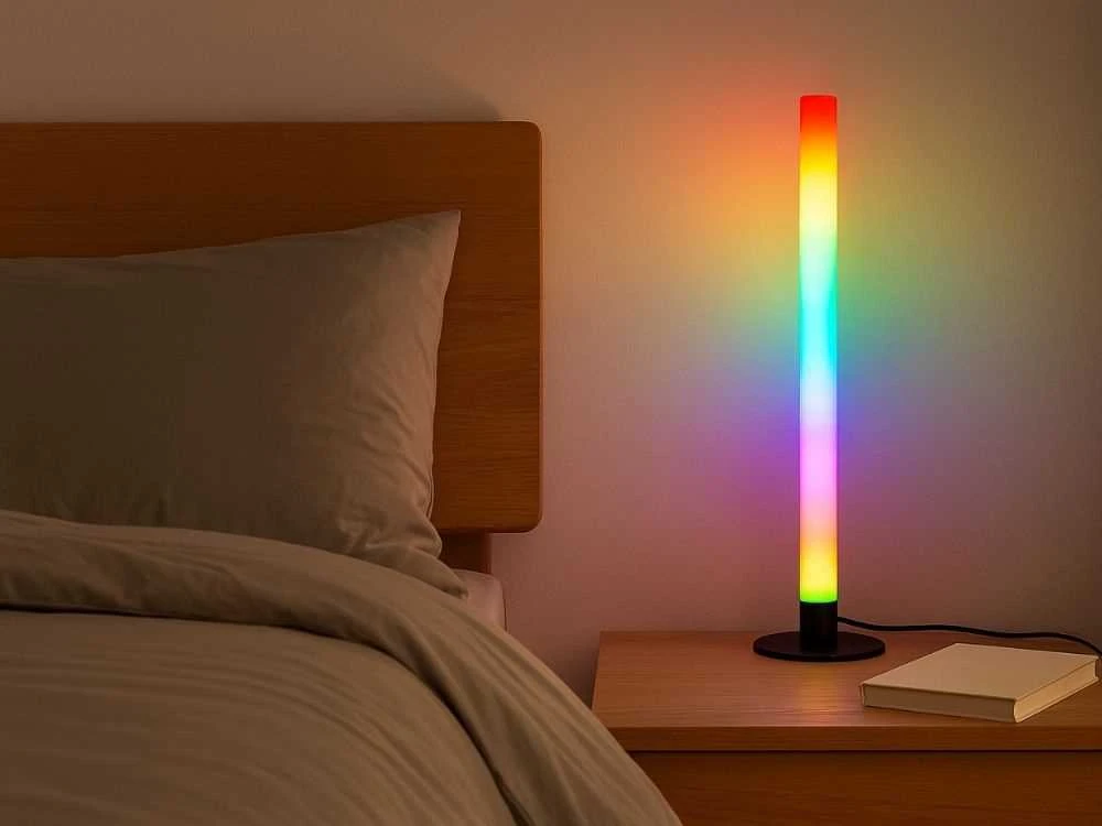 Pastatomas LED RGB šviestuvas su pulteliu, 40 cm