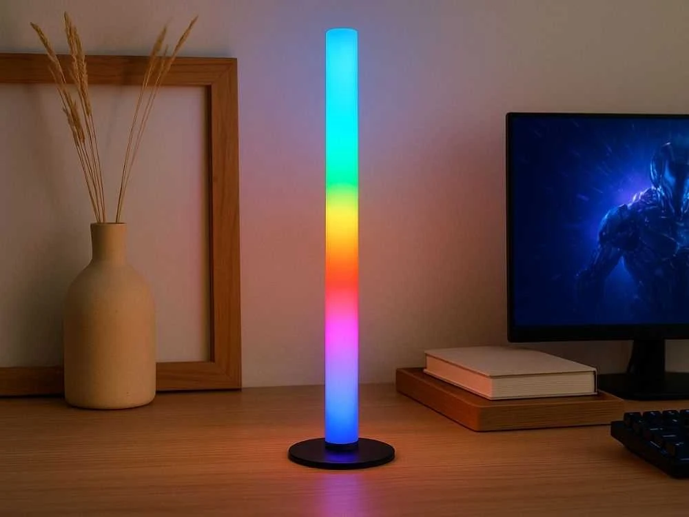 Pastatomas LED RGB šviestuvas su pulteliu, 40 cm
