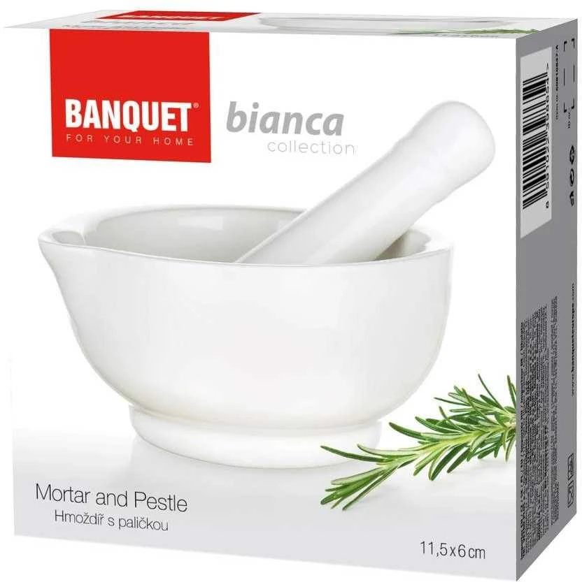 Banquet Keramikinė balta grūstė Bianca