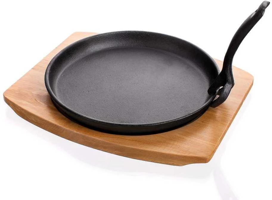 Banquet Keptuvė Ketaus 22cm su medin. padėklu