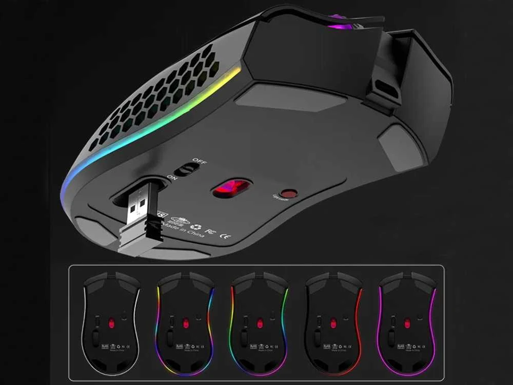 Kilimėlis Belaidė optinė pelė su RGB apšvietimu