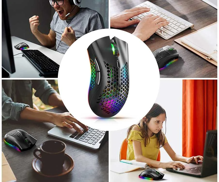 Kilimėlis Belaidė optinė pelė su RGB apšvietimu