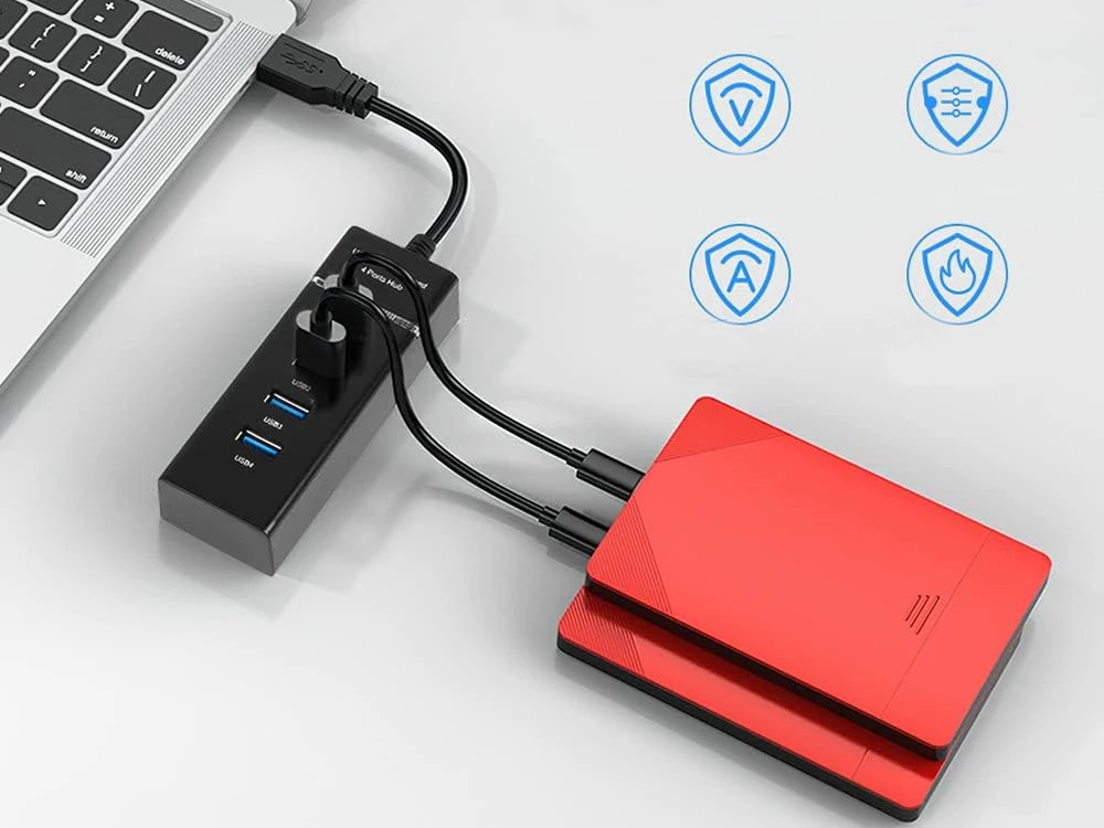 Fusion USB 3.0 šakotuvas su 4 portais