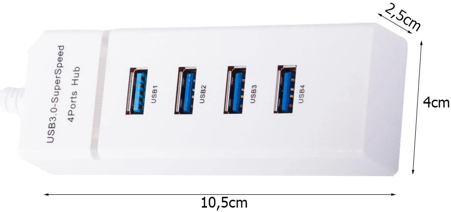 Kilimėlis USB 3.0 skirstytuvas su 4 prievadais