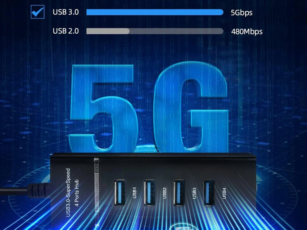 Fusion USB 3.0 šakotuvas su 4 portais