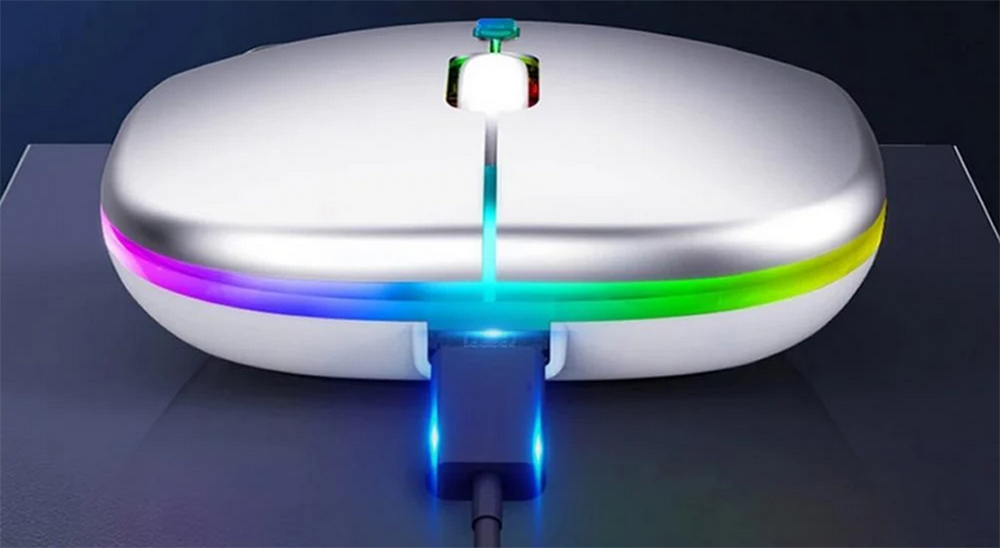 Belaidė pelė su RGB apšvietimu ir USB-C jungtimi