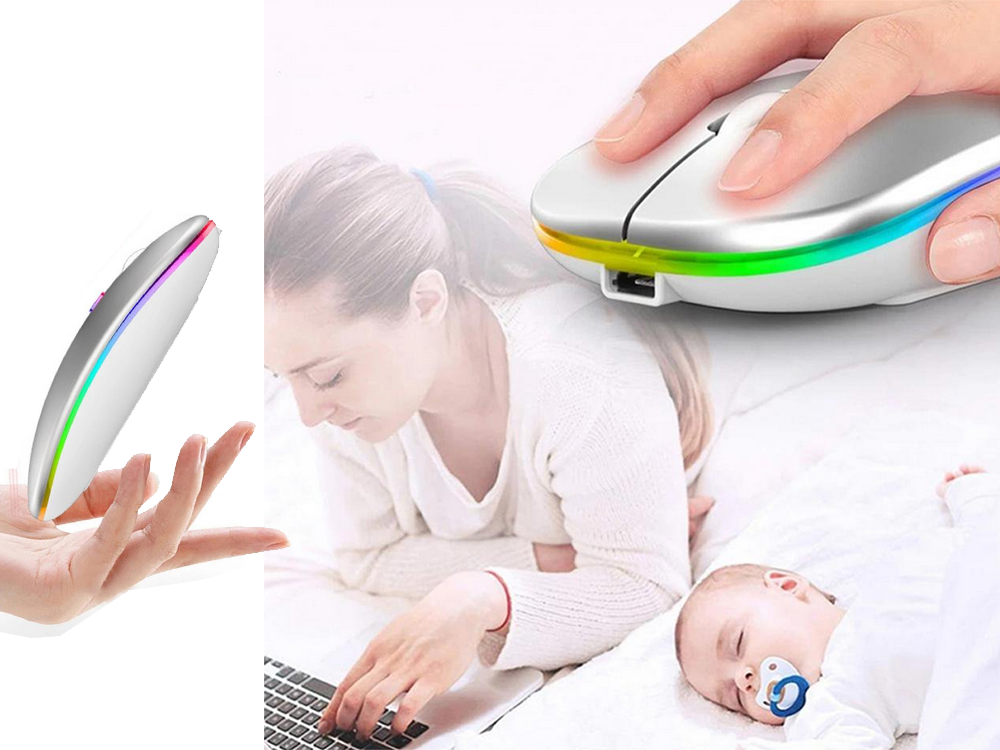 Belaidė pelė su RGB apšvietimu ir USB-C jungtimi