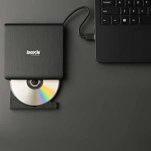 Išorinis diskas + CD/DVD įrašymo įrenginys Izoxis 26083