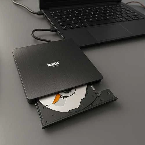 Išorinis diskas + CD/DVD įrašymo įrenginys Izoxis 26083