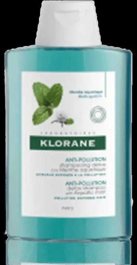 Klorane Aqua Mint Detox Šampūnas mėtų detoksikuojantis šampūnas 200ml