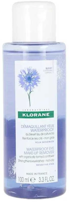 "Klorane" vandeniui atsparaus akių makiažo valiklis 100ml