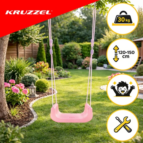 Kruzzel 3-in-1 pastel children's swing