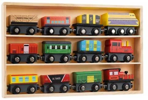 Wooden train set 12 pcs Kruzzel 23522