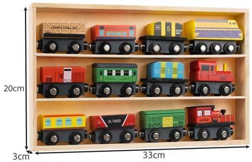 Wooden train set 12 pcs Kruzzel 23522