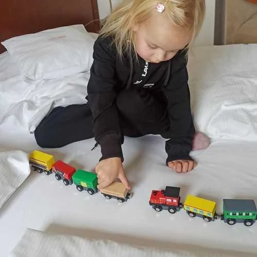 Wooden train set 12 pcs Kruzzel 23522