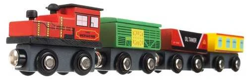 Wooden train set 12 pcs Kruzzel 23522
