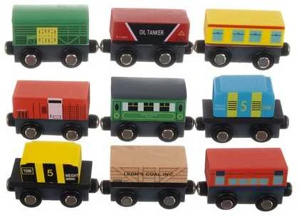 Wooden train set 12 pcs Kruzzel 23522