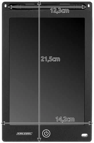 KRUZZEL 22454 8.5" juodas drawing tablet