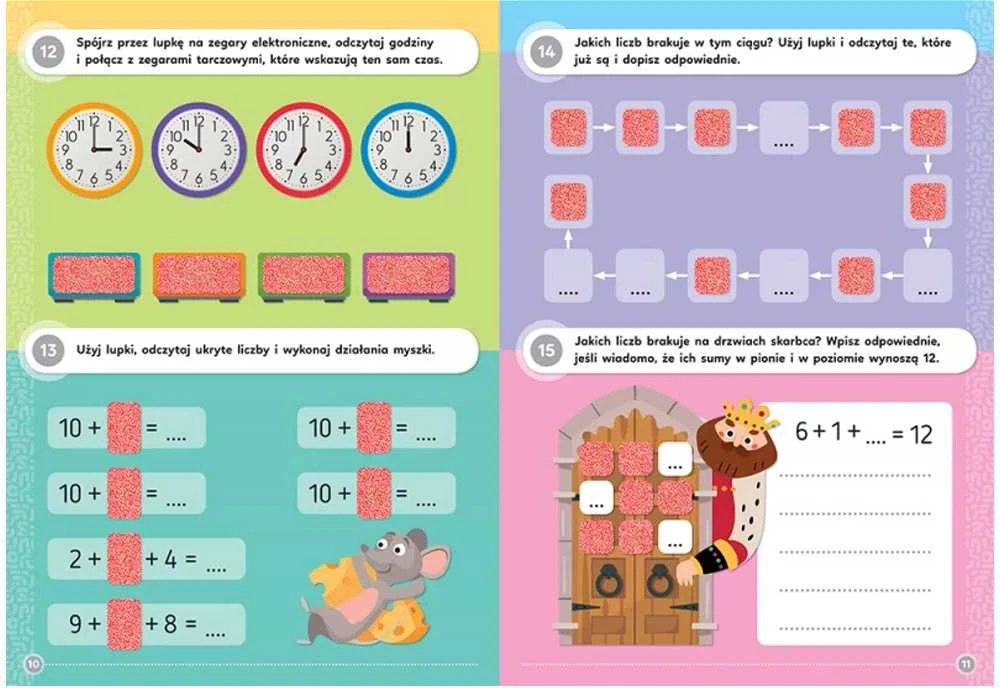 Aksjomat Kūrybinė edukacinė knyga su magišku lupa: matematikos žaidimai