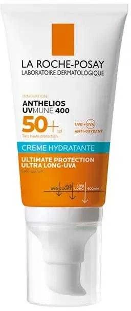 La Roche-Posay Anthelios UVMune 400 Hydrating Kreminis Face SPF 50+ apsauginis kremas nuo saulės jautriai veido odai, 50 ml
