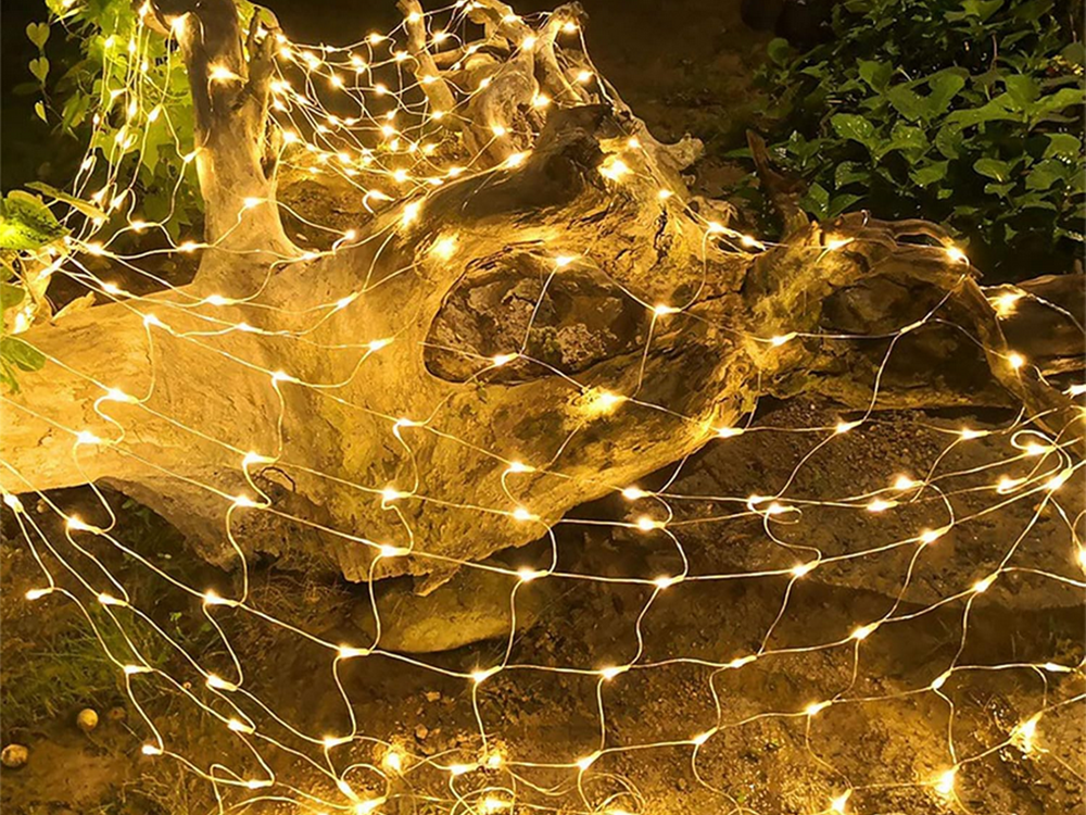 Šviesos užuolaida 100 LED, šiltai balta, 1x2 m