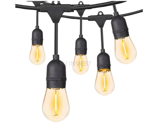 LED Lauko Girlianda 10M, 10x Lemputės, Vandeniui Atspari