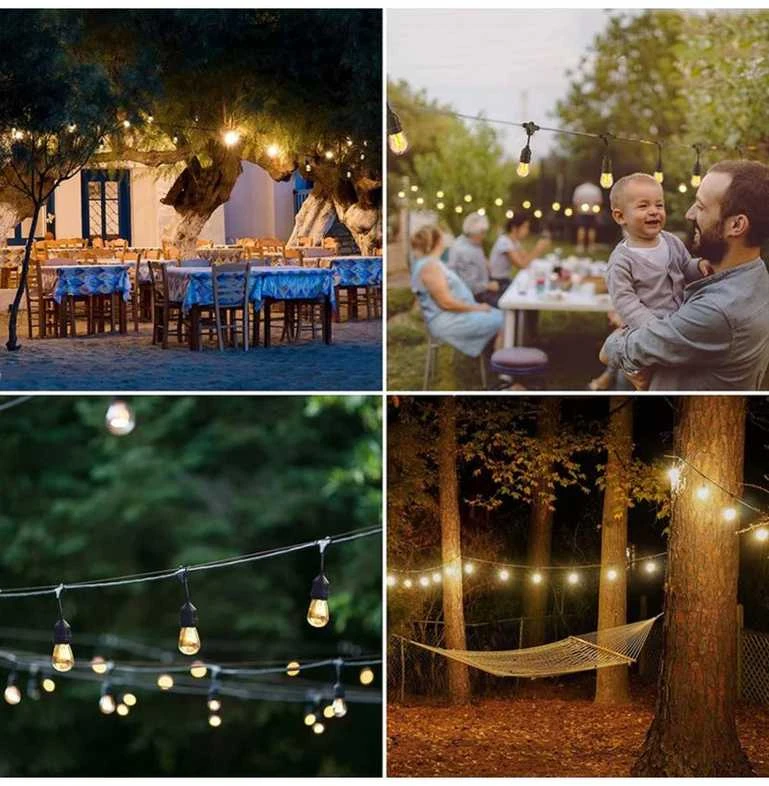 LED Lauko Girlianda 10M, 10x Lemputės, Vandeniui Atspari