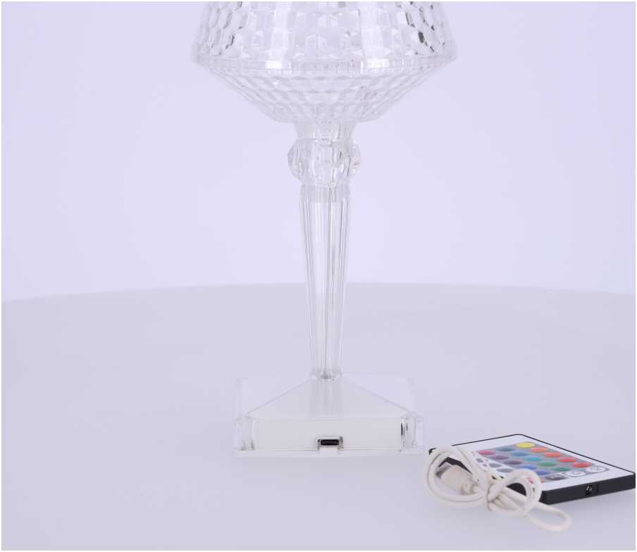 Led Lempa Kristalų 8cm 25cm RGB