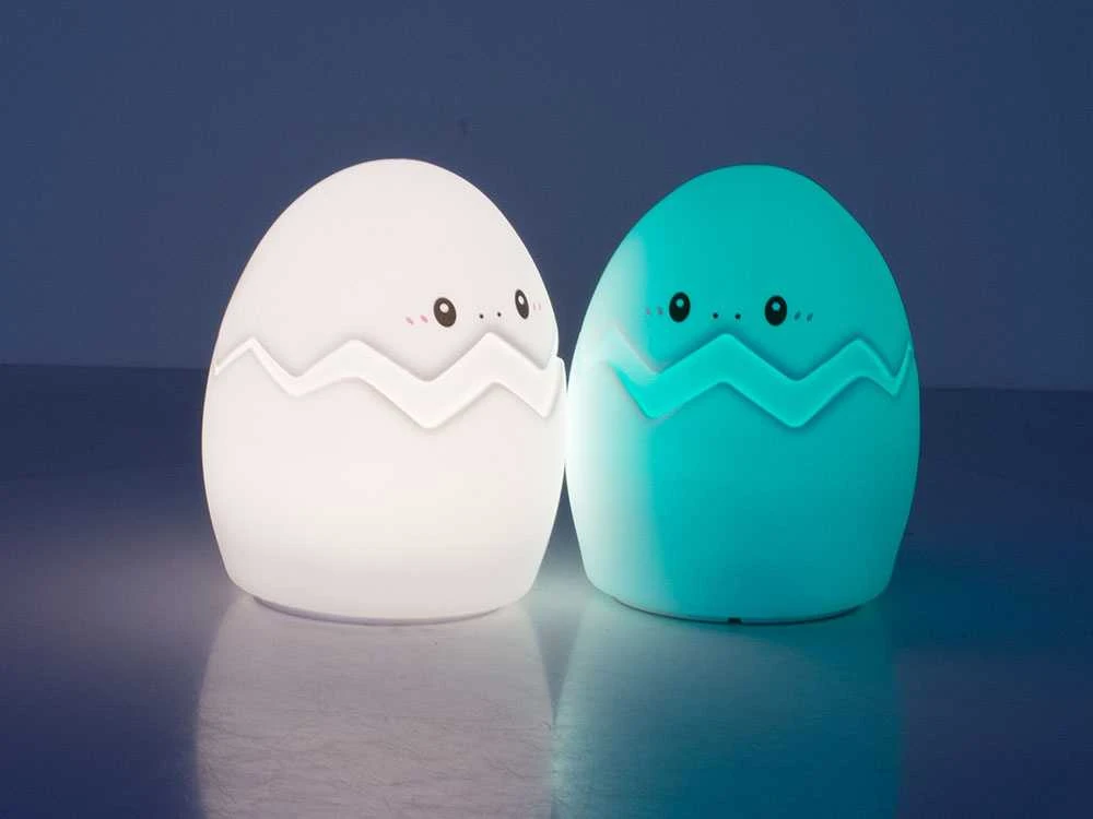 Vaikiška naktinė lempa LED RGB kiaušinio formos