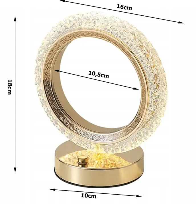 Stalinis naktinis šviestuvas su LED RGB apšvietimu, 18 cm