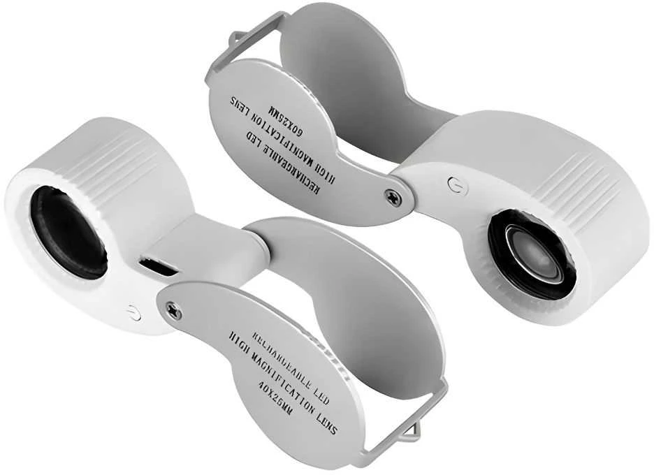 Led uv juvelyrinis didinamasis stiklas, sulankstomas, įkraunamas per usb, skirtas skaitymui
