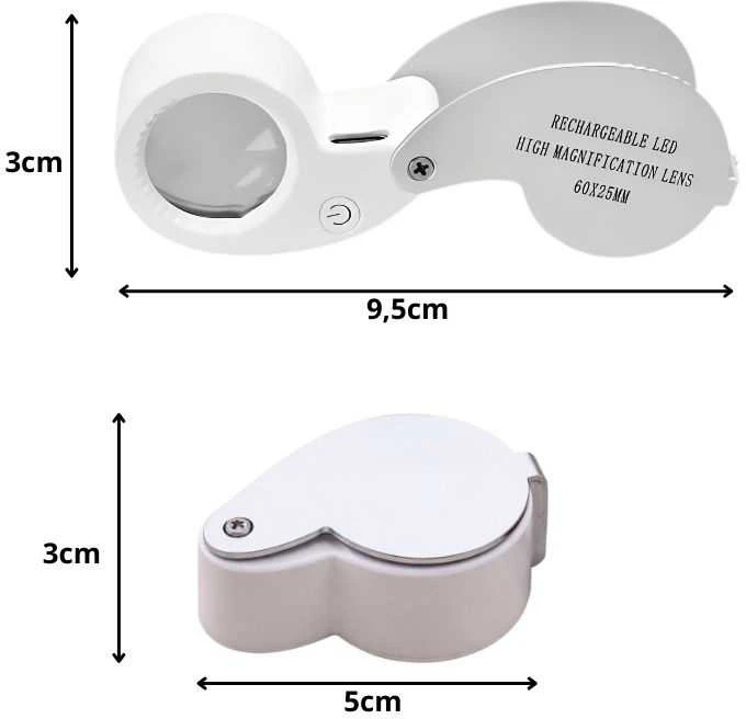 Led uv juvelyrinis didinamasis stiklas, sulankstomas, įkraunamas per usb, skirtas skaitymui