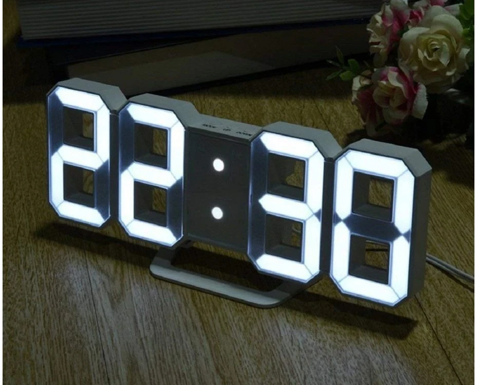 Skaitmeninis LED laikrodis su žadintuvu ir termometru