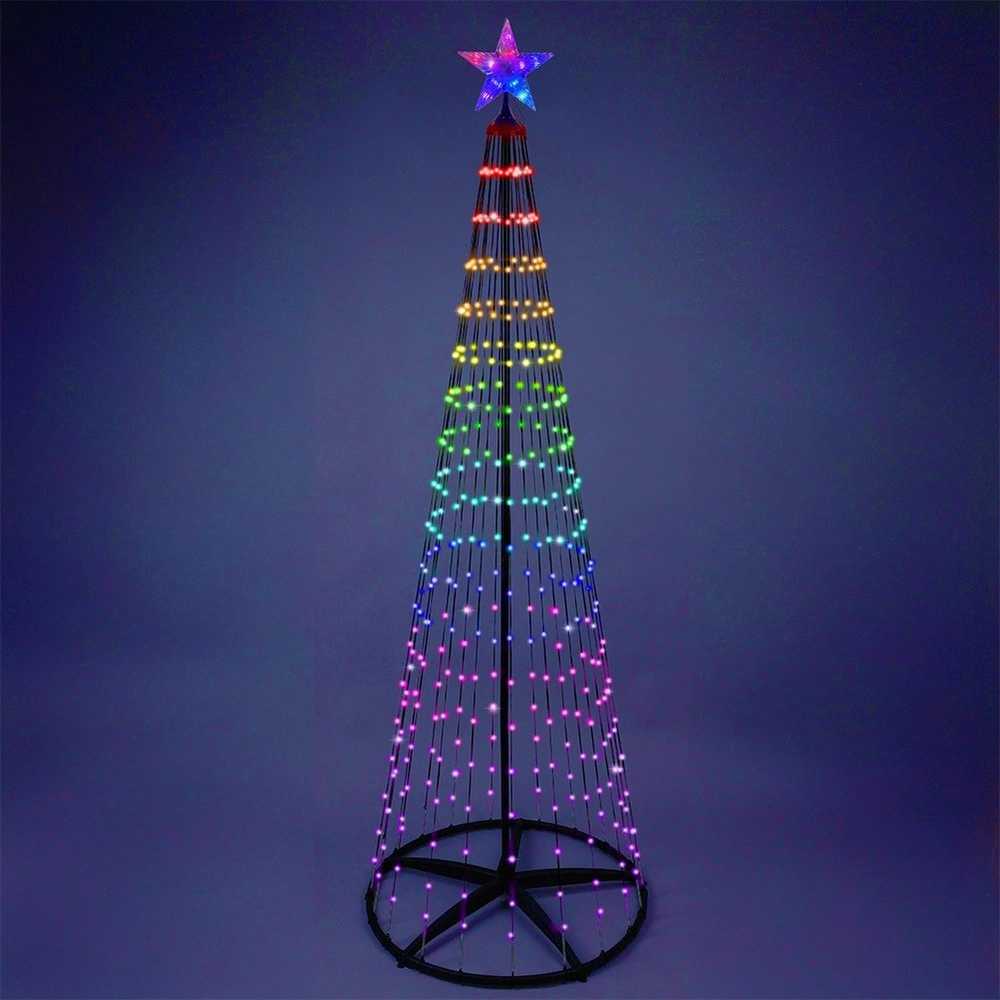 Christmas Decoration Leuchtender Weihnachtsbaum LED-Tannenbaum Christbaum mit Beleuchtung 370 LED 210 cm