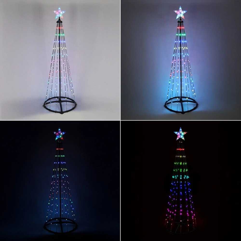 Christmas Decoration Leuchtender Weihnachtsbaum LED-Tannenbaum Christbaum mit Beleuchtung 370 LED 210 cm
