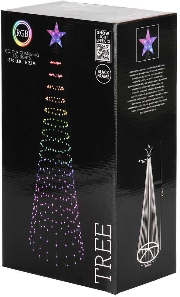 Christmas Decoration Leuchtender Weihnachtsbaum LED-Tannenbaum Christbaum mit Beleuchtung 370 LED 210 cm