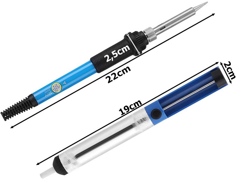 Lituoklis su priedais, 60W, 200-450°C