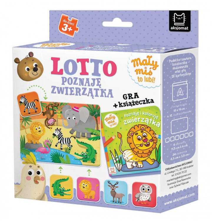 Aksjomat Lotto Žaidimas Su Gyvūnais Mažiems - Lokys 3+