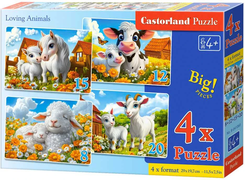 Castorland Dėlionė 55 vnt. - Mylintys gyvūnai