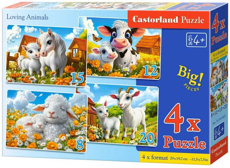 Castorland Dėlionė 55 vnt. - Mylintys gyvūnai