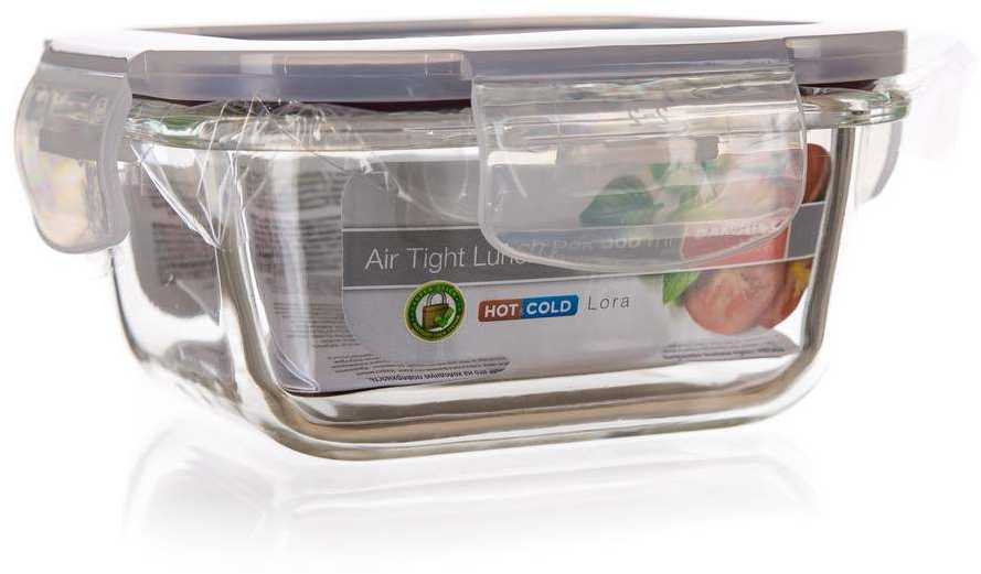 Banquet Hermetinė dėžutė maistui iš stiklo 300ml, Lora