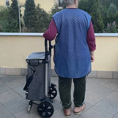 Malatec Sulankstomas Prekybos Vežimėlis - 40L Talpa, Dideliais Ratukais